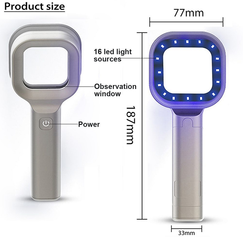 Digital UV Lamp size